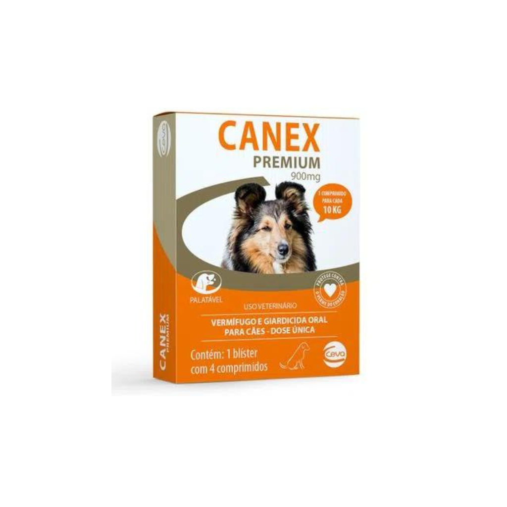 Vermífugo Canex Premium Cães acima 10kg 900Mg